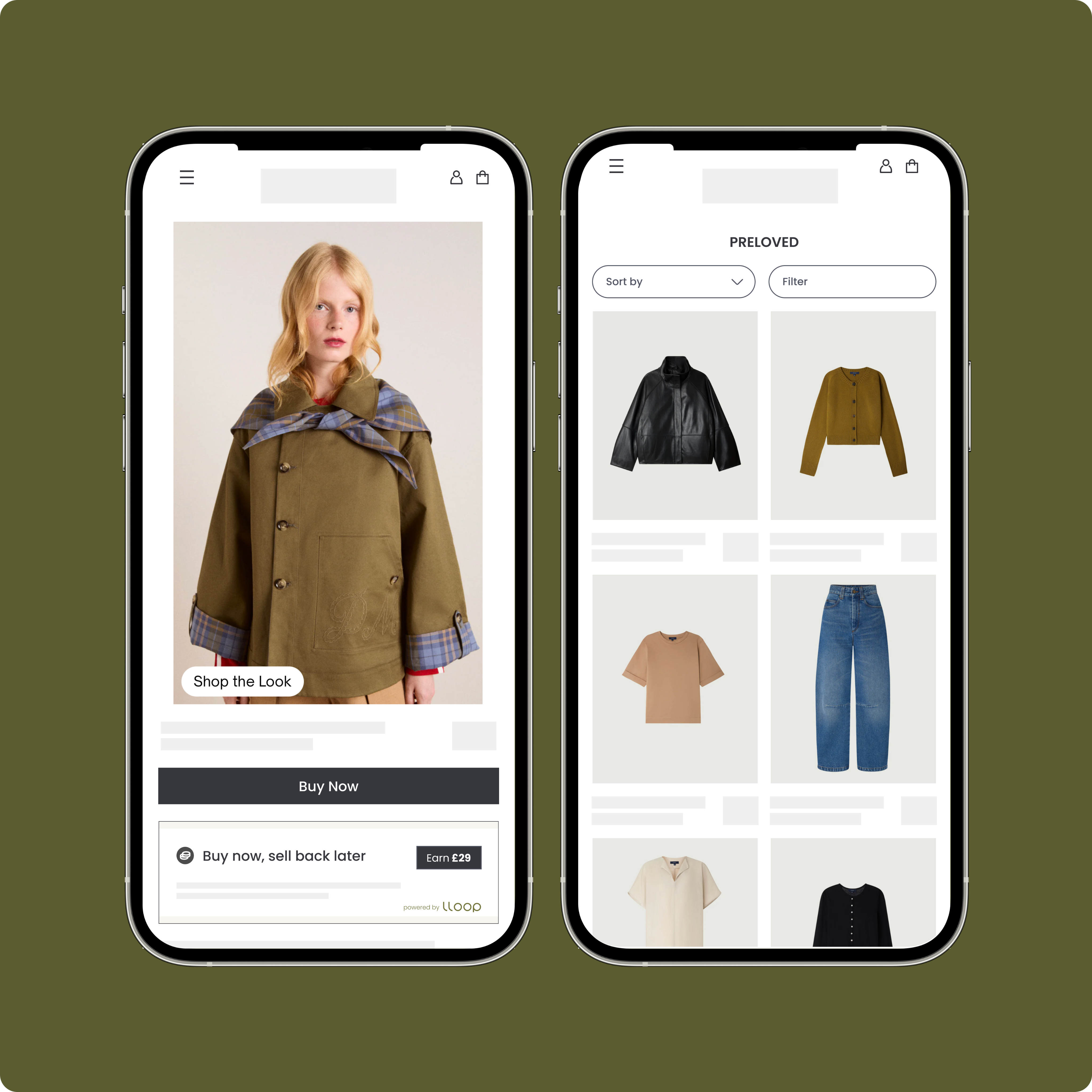 Image showing two different store pages